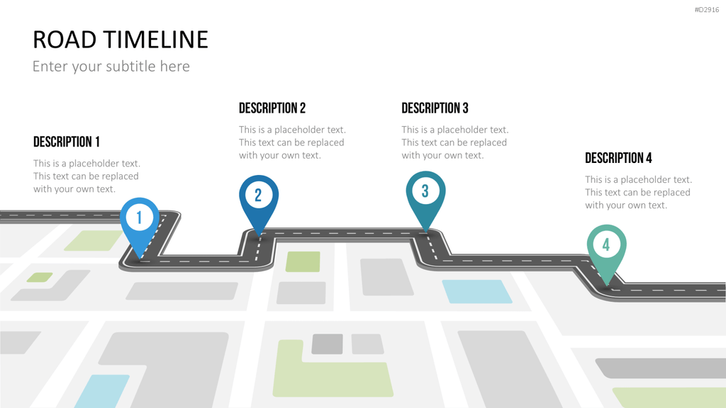 Road Timeline 3D PowerPoint-Vorlage