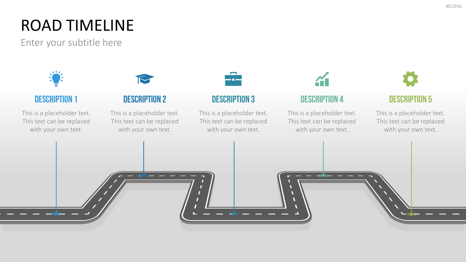 Road Timeline 3D PowerPoint-Vorlage