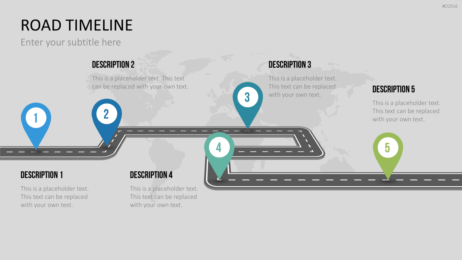 Road Timeline 3D PowerPoint-Vorlage