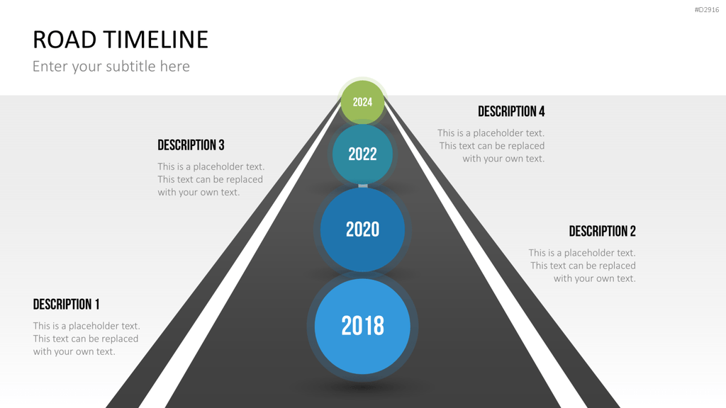 Road Timeline 3D PowerPoint-Vorlage