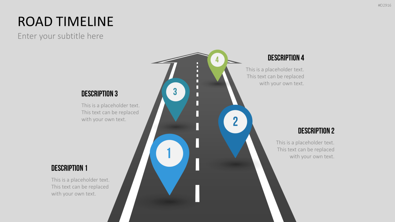 Road Timeline 3D PowerPoint-Vorlage