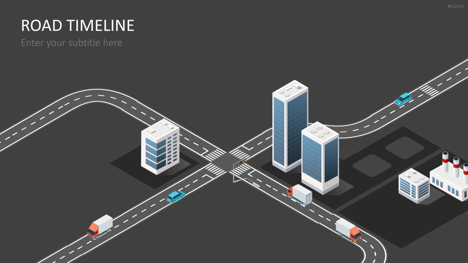 Road Timeline 3D PowerPoint-Vorlage