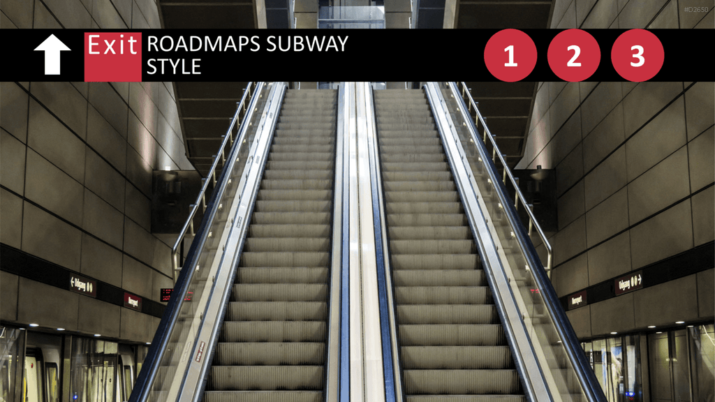 Roadmaps Subway Style PowerPoint-Vorlage