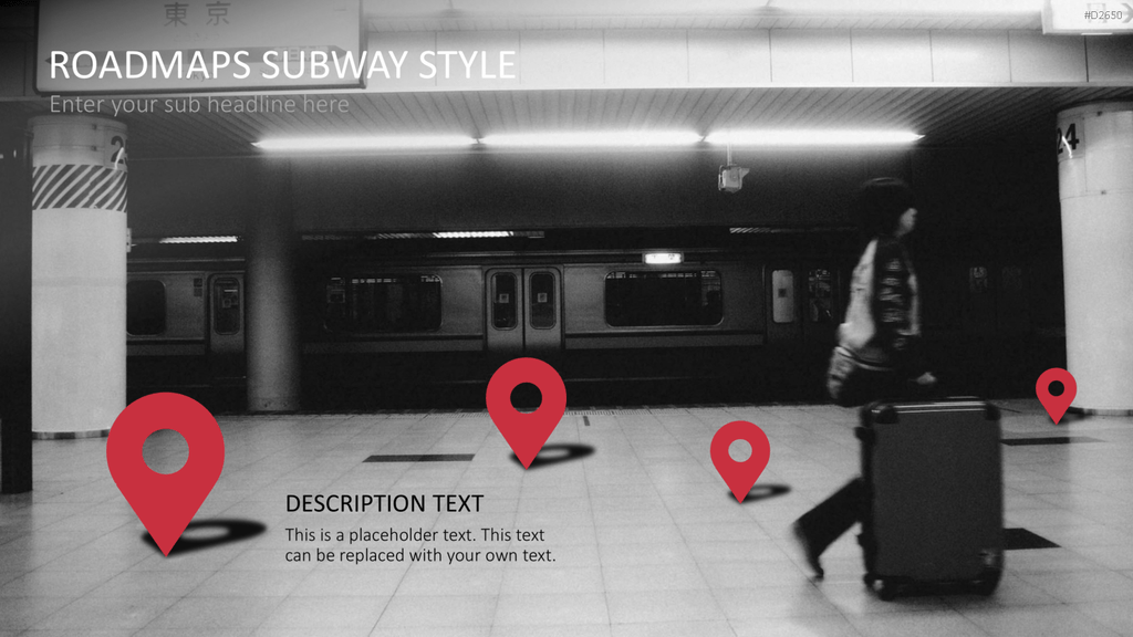 Roadmaps Subway Style PowerPoint-Vorlage