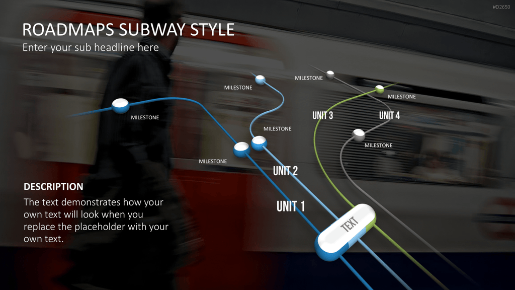 Roadmaps Subway Style PowerPoint-Vorlage