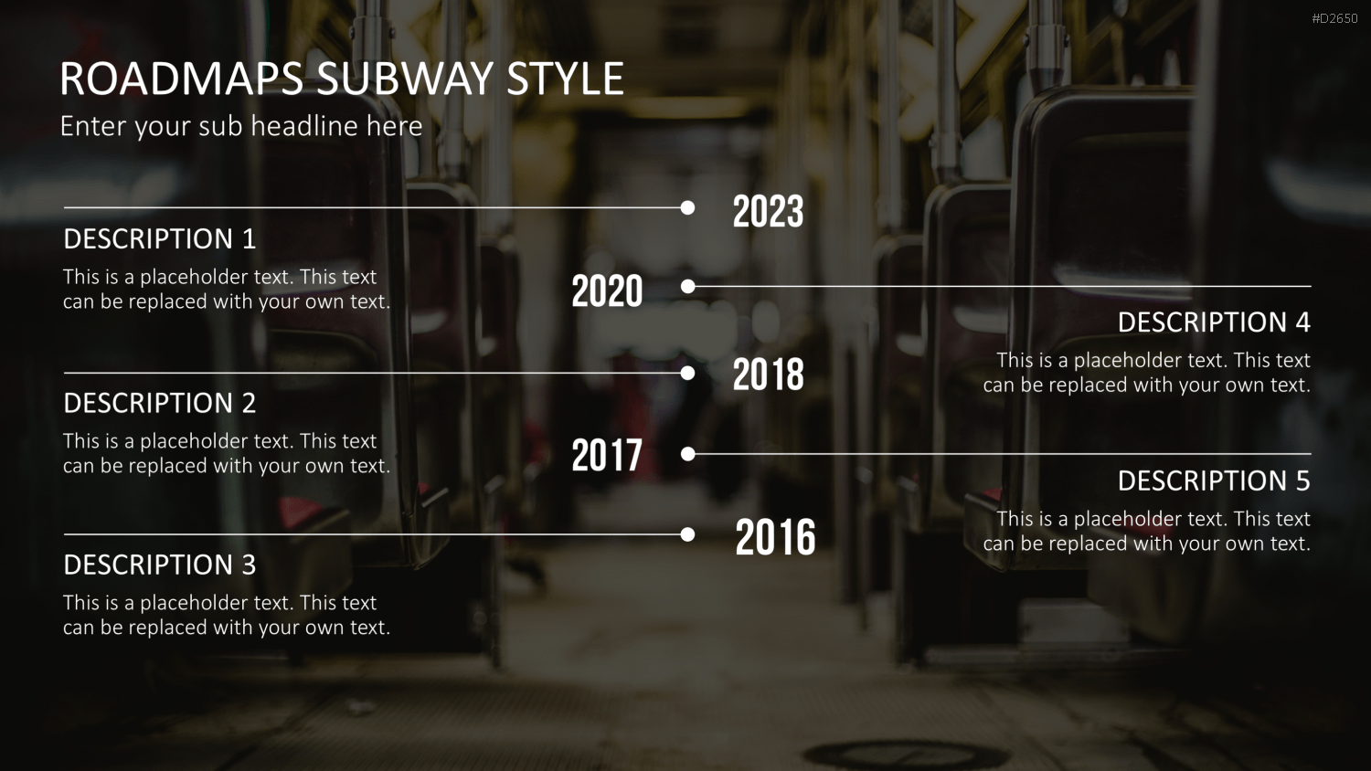 Roadmaps Subway Style PowerPoint-Vorlage