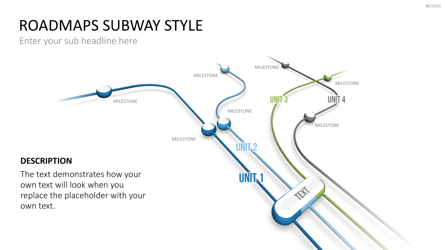 Roadmaps Subway Style PowerPoint-Vorlage