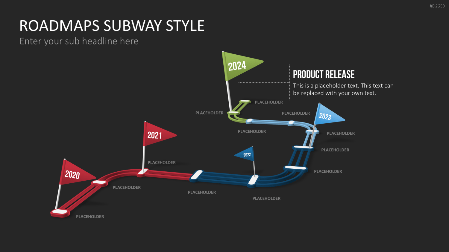 Roadmaps Subway Style PowerPoint-Vorlage