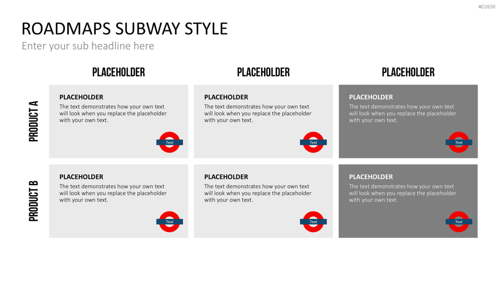 Roadmaps Subway Style PowerPoint-Vorlage