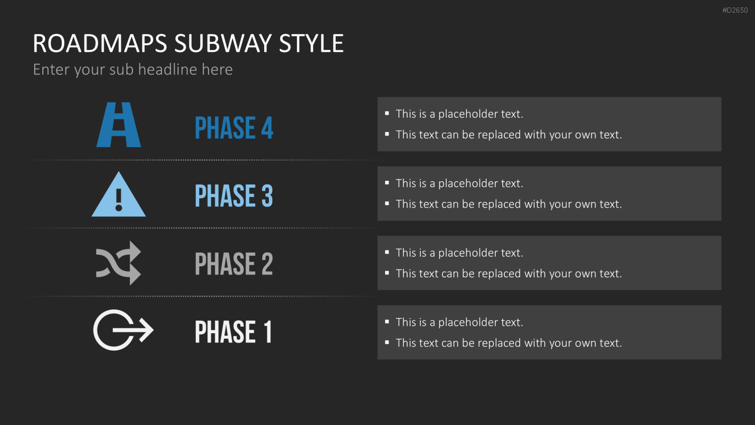 Roadmaps Subway Style PowerPoint-Vorlage