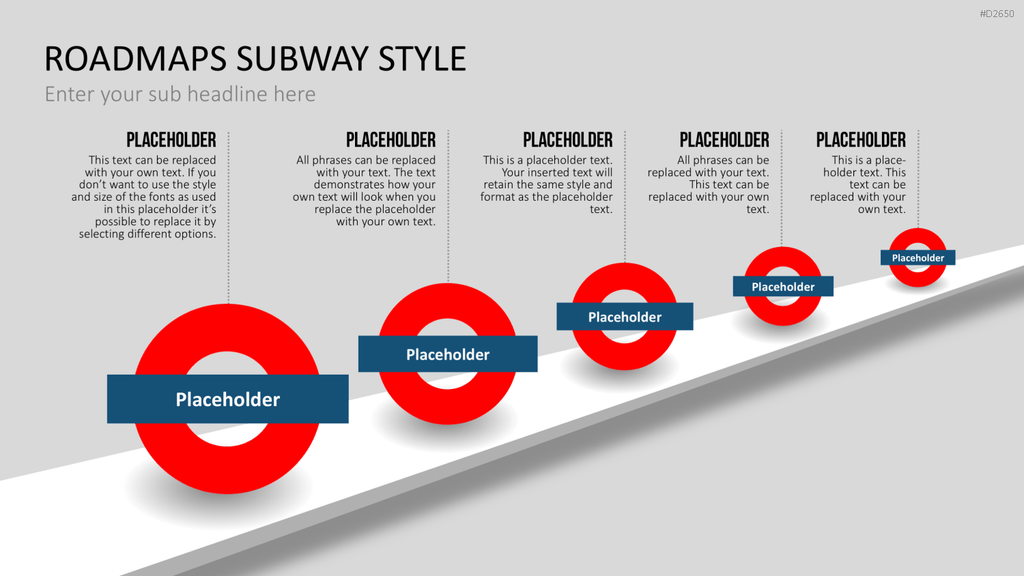 Roadmaps Subway Style PowerPoint-Vorlage