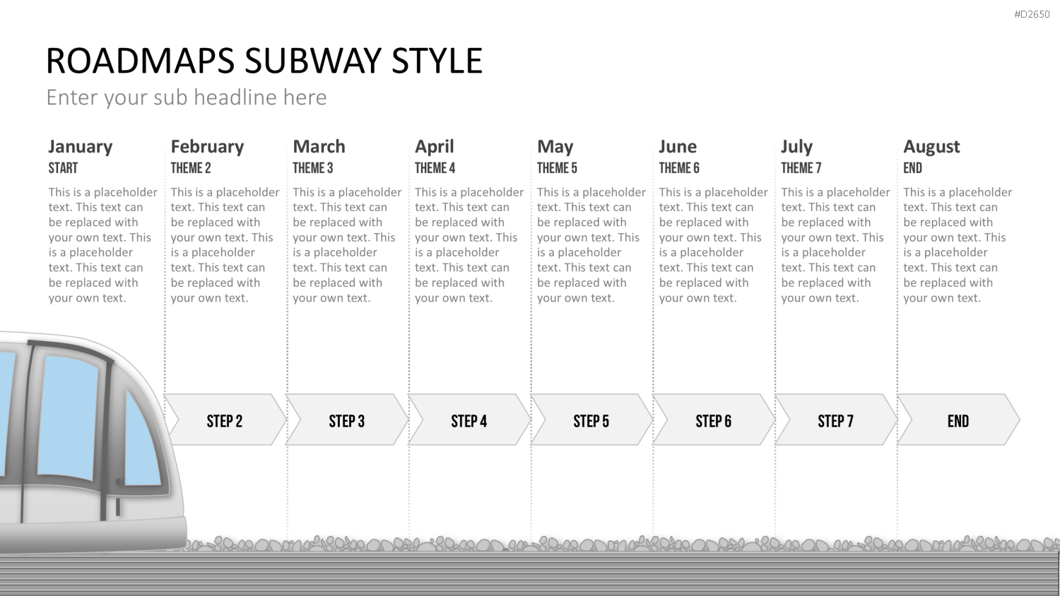 Roadmaps Subway Style PowerPoint-Vorlage