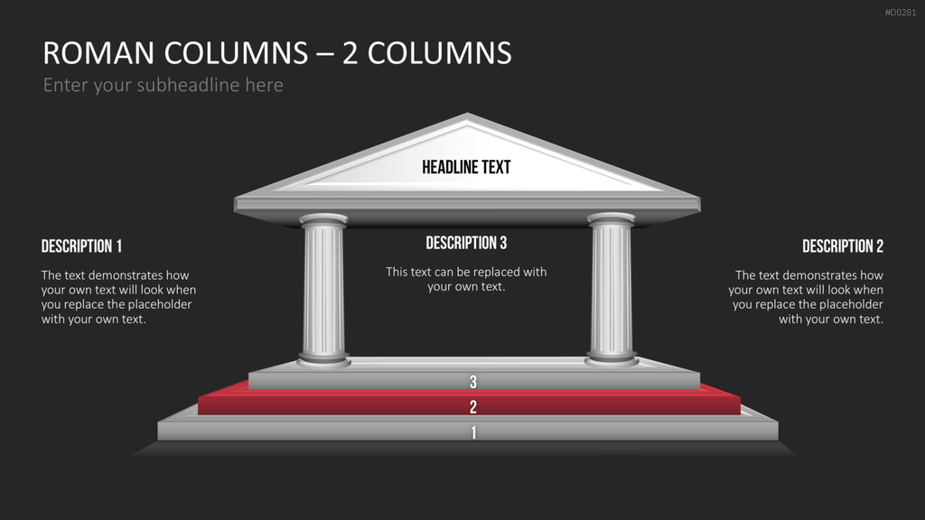 Tempel mit Säulen PowerPoint-Vorlage