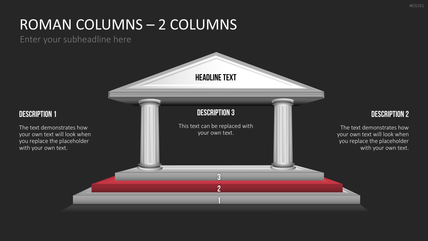 Tempel mit Säulen PowerPoint-Vorlage
