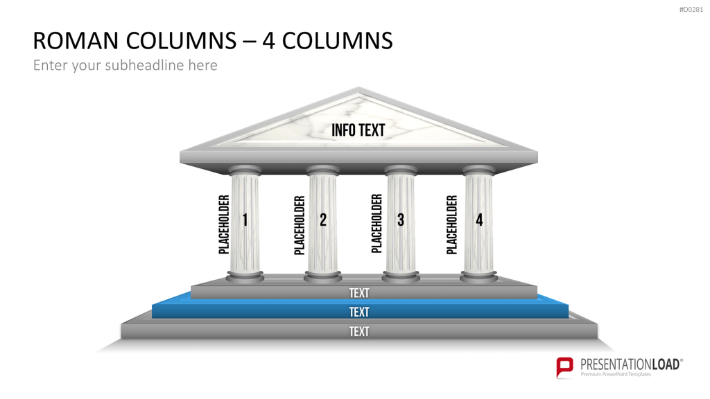 Tempel mit Säulen PowerPoint-Vorlage
