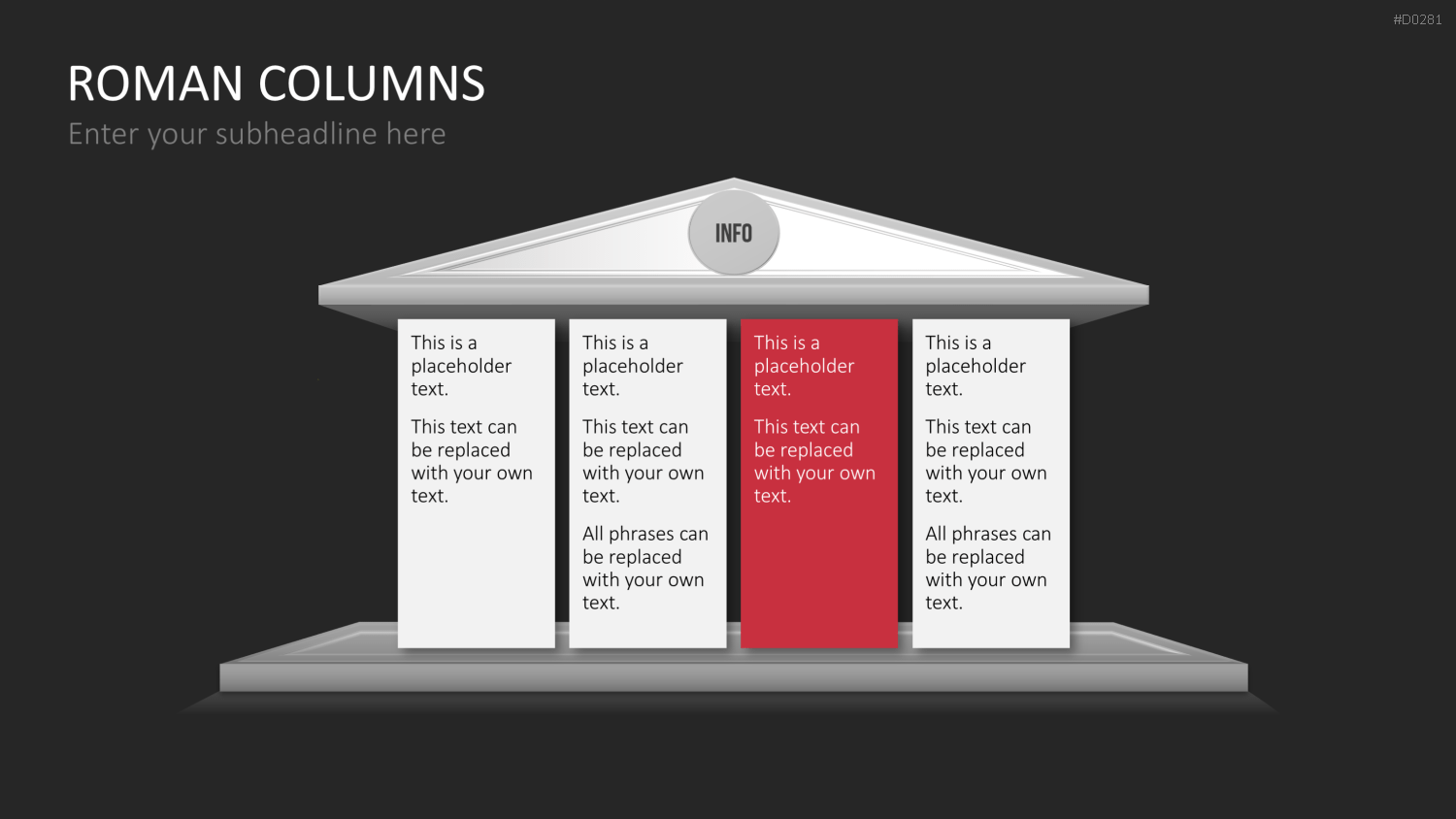 Tempel mit Säulen PowerPoint-Vorlage