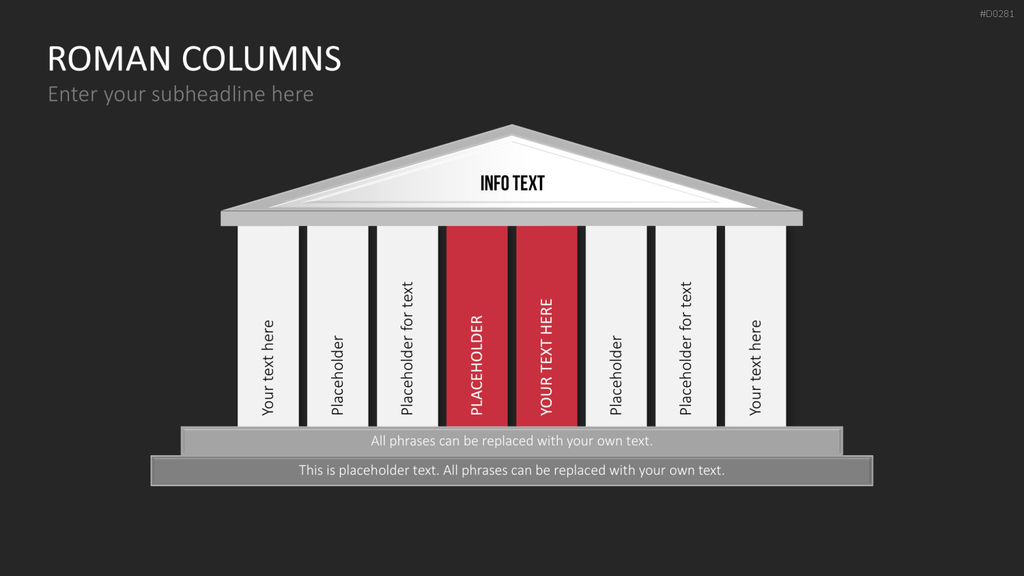 Tempel mit Säulen PowerPoint-Vorlage