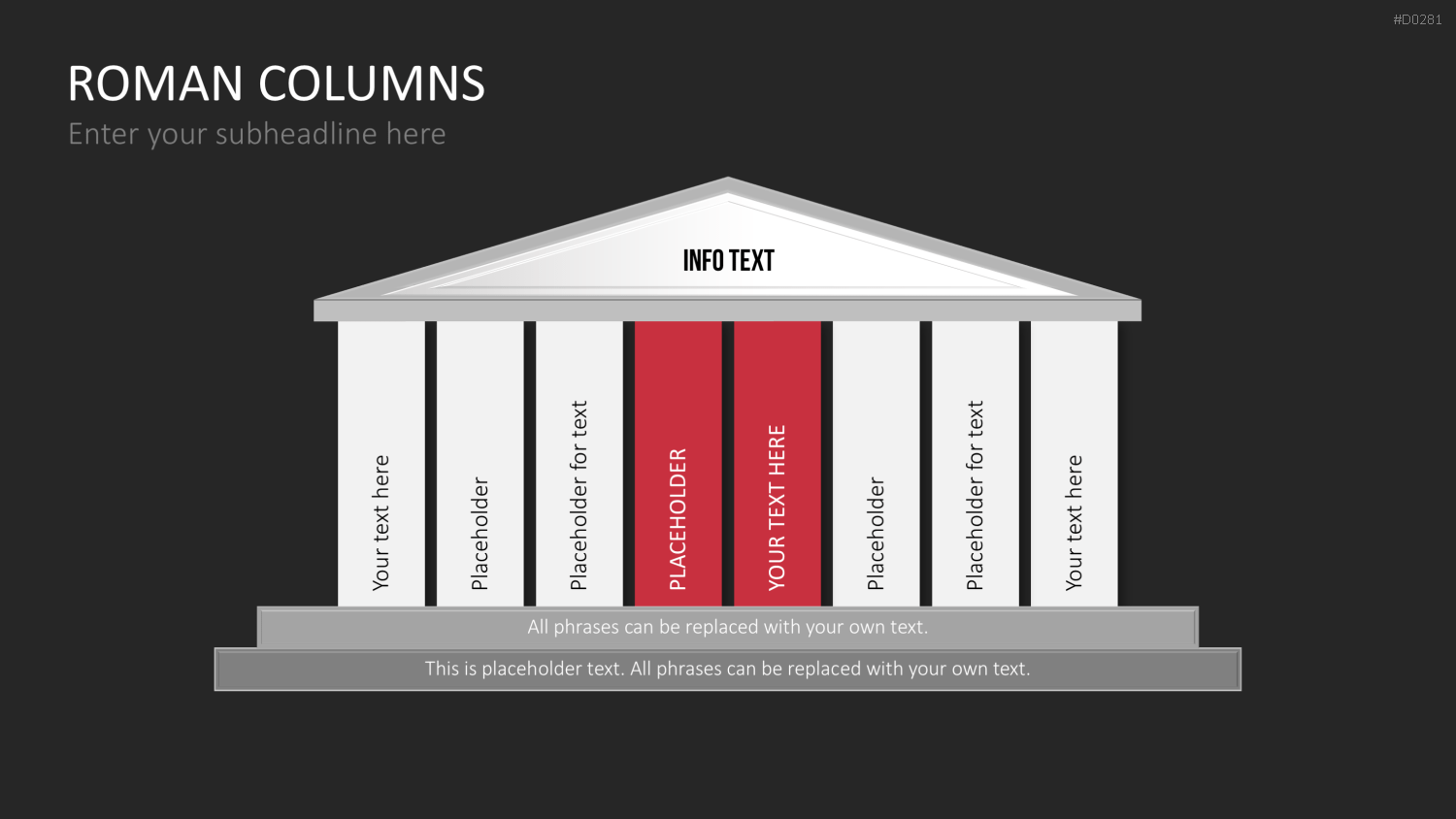 Tempel mit Säulen PowerPoint-Vorlage