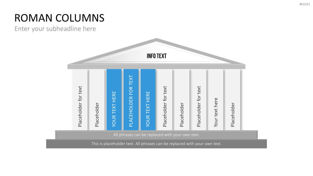Tempel mit Säulen PowerPoint-Vorlage