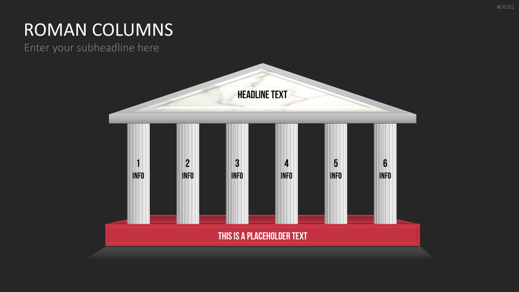 Tempel mit Säulen PowerPoint-Vorlage