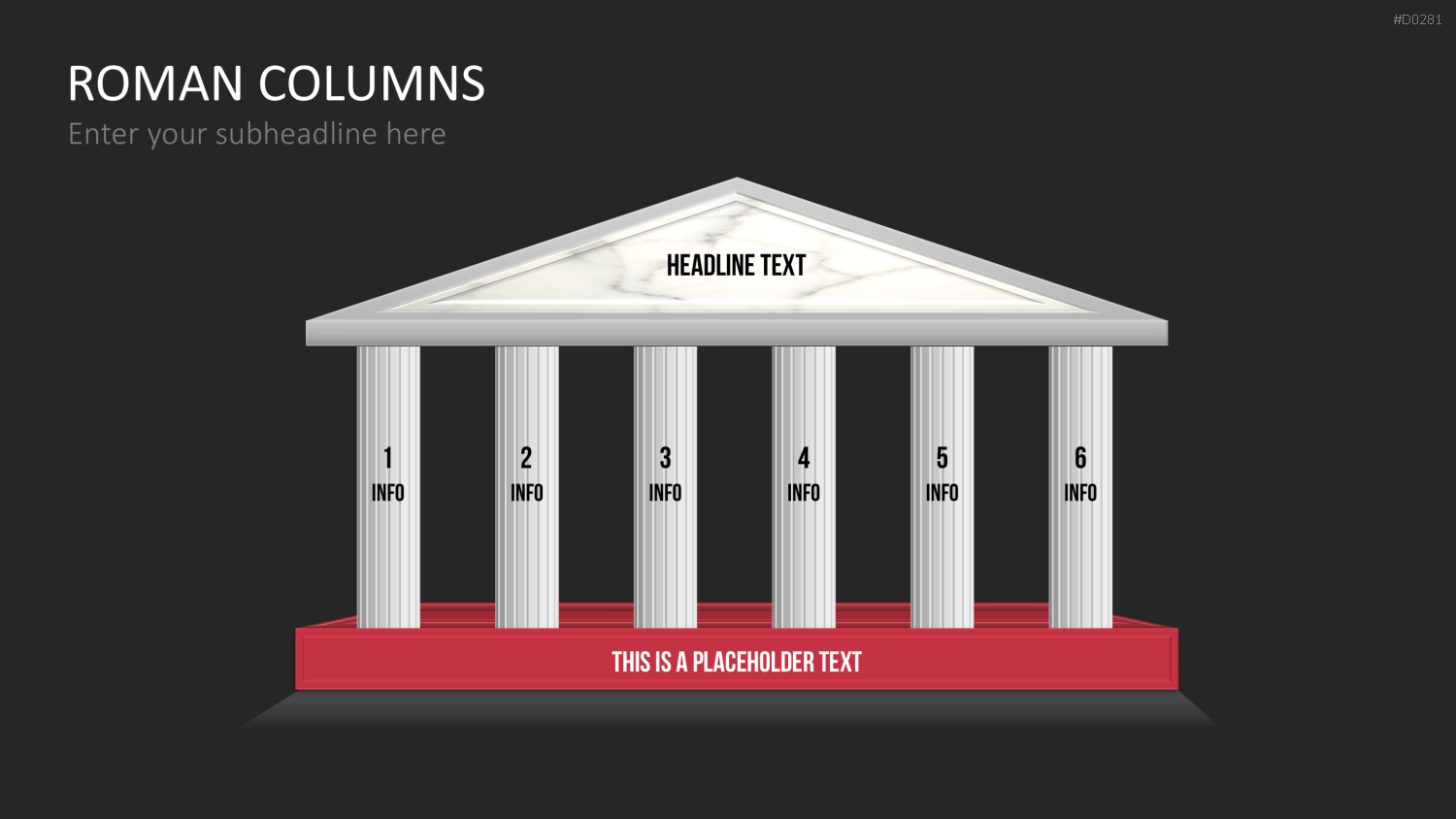 Tempel mit Säulen PowerPoint-Vorlage