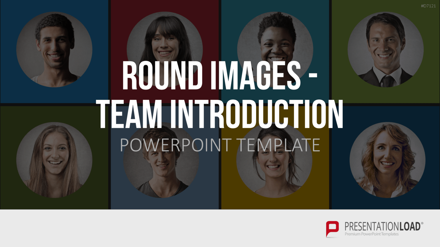 Runde Bilder - Team Vorstellung PowerPoint-Vorlage