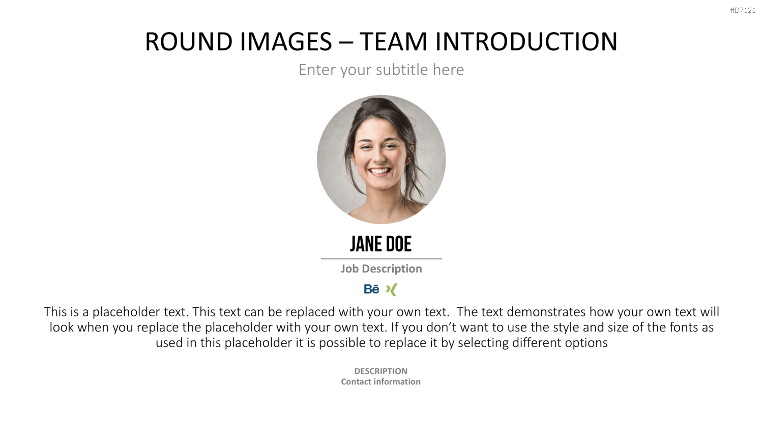 Runde Bilder - Team Vorstellung PowerPoint-Vorlage