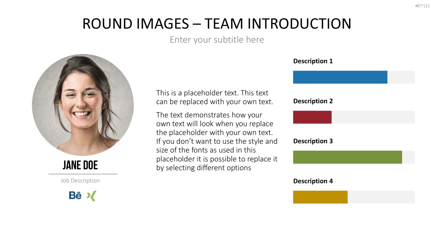 Runde Bilder - Team Vorstellung PowerPoint-Vorlage