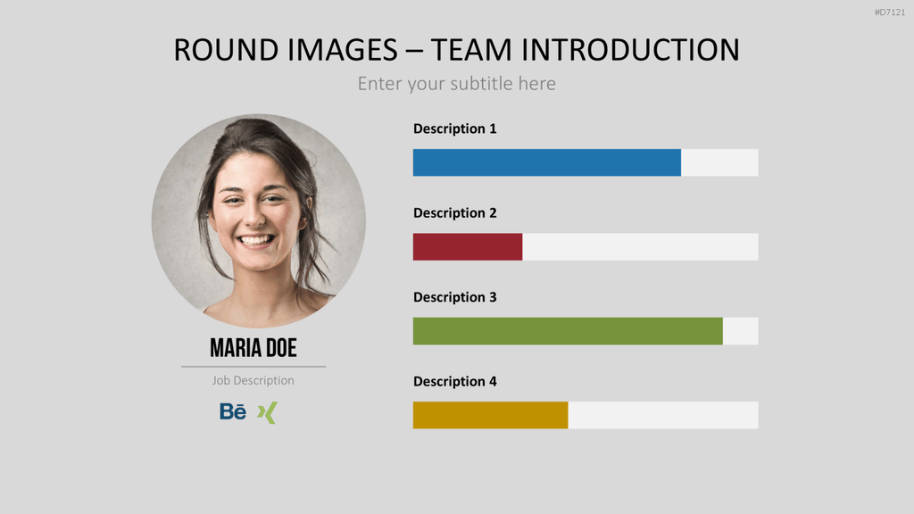Runde Bilder - Team Vorstellung PowerPoint-Vorlage
