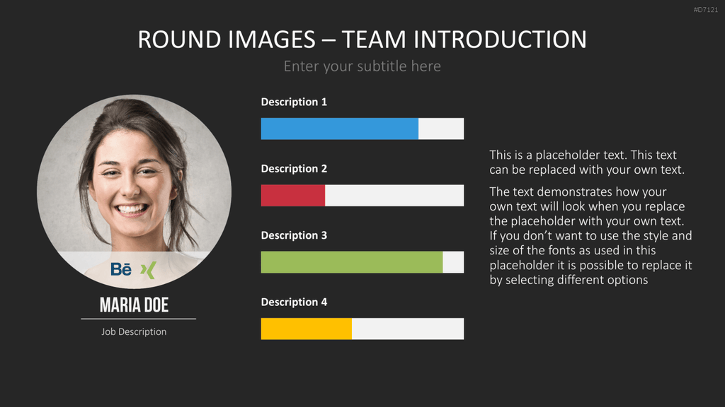Runde Bilder - Team Vorstellung PowerPoint-Vorlage