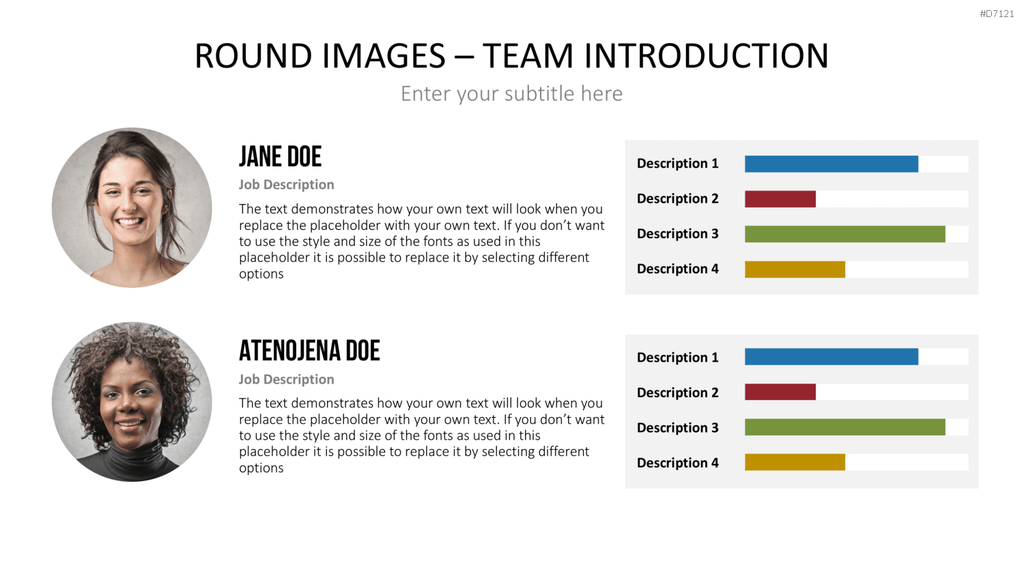 Runde Bilder - Team Vorstellung PowerPoint-Vorlage