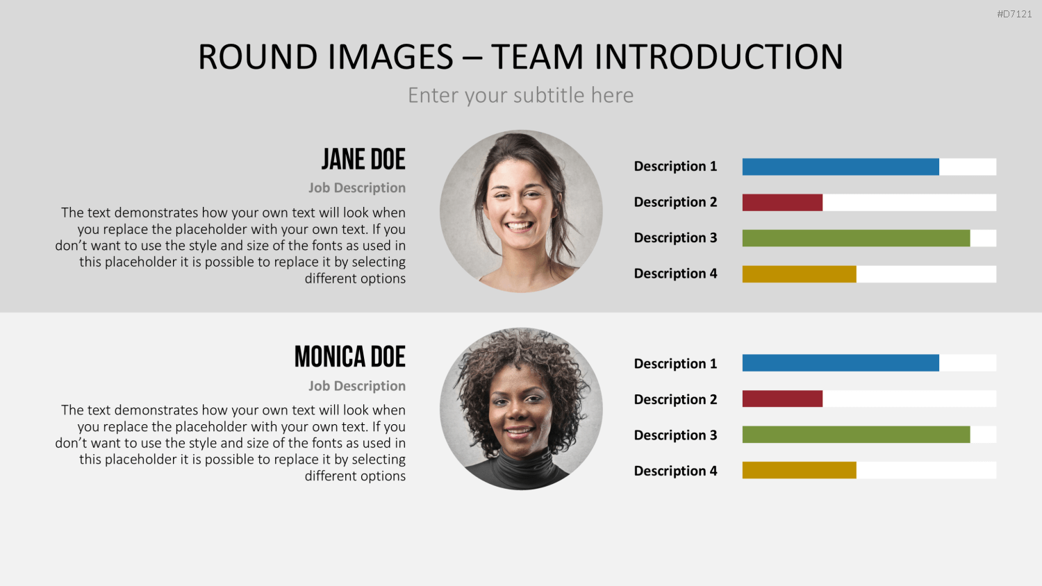 Runde Bilder - Team Vorstellung PowerPoint-Vorlage