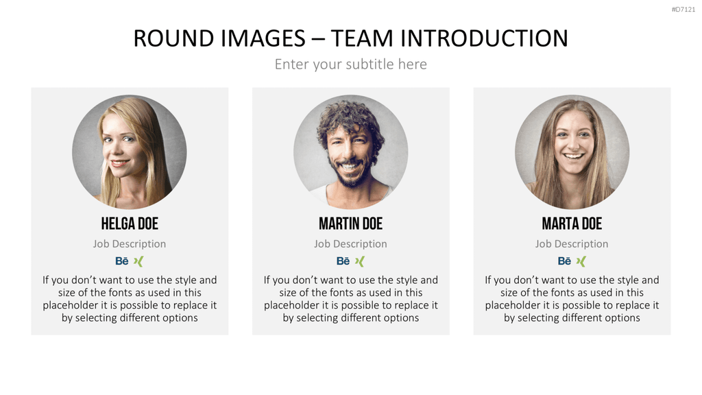 Runde Bilder - Team Vorstellung PowerPoint-Vorlage