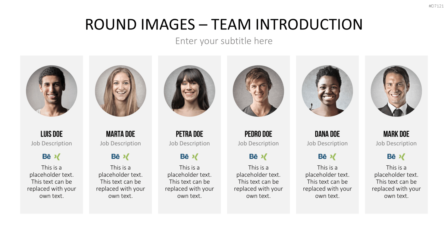 Runde Bilder - Team Vorstellung PowerPoint-Vorlage