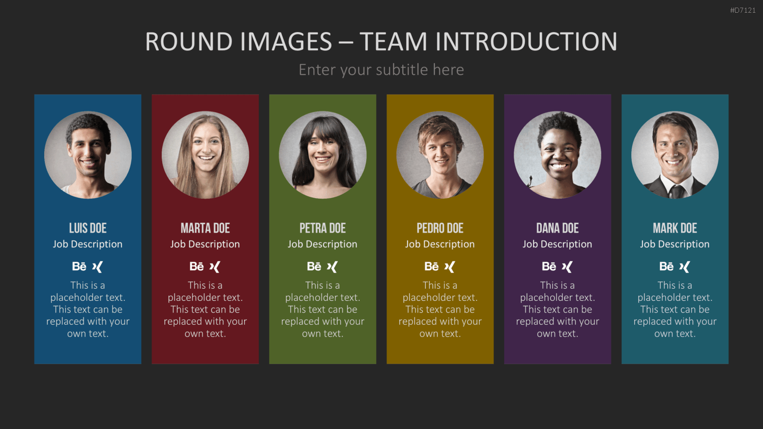 Runde Bilder - Team Vorstellung PowerPoint-Vorlage