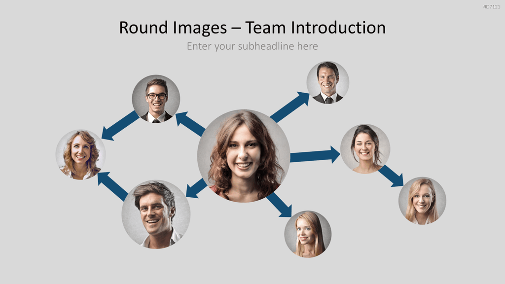 Runde Bilder - Team Vorstellung PowerPoint-Vorlage