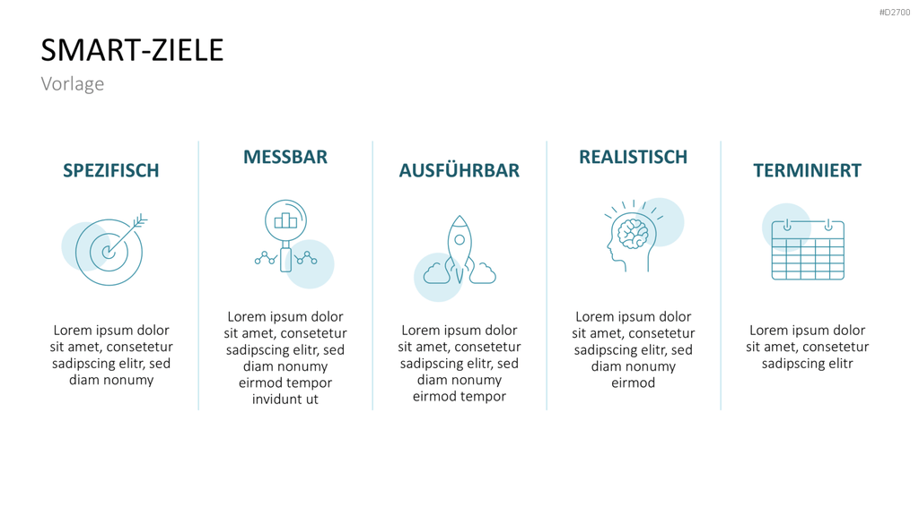 SMART Ziele PowerPoint-Vorlage