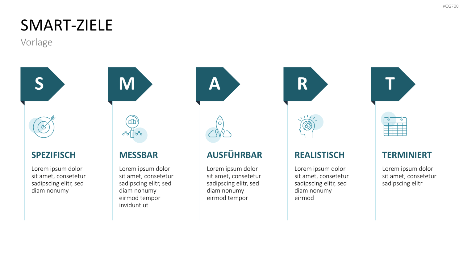 SMART Ziele PowerPoint-Vorlage