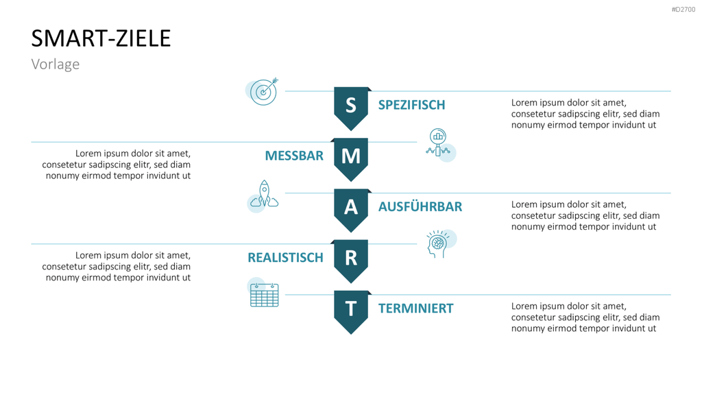 SMART Ziele PowerPoint-Vorlage