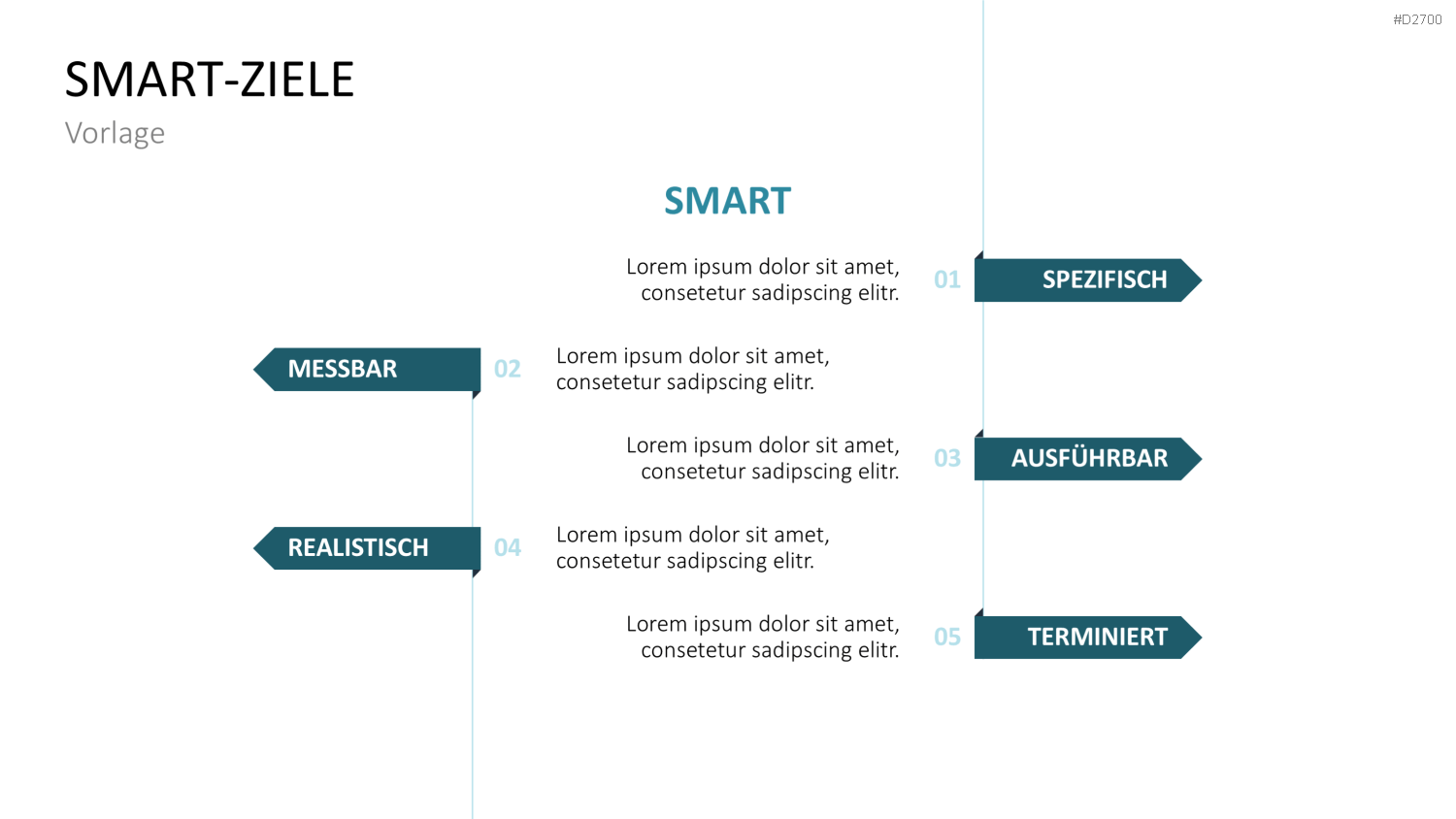SMART Ziele PowerPoint-Vorlage