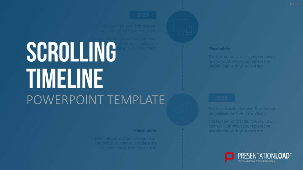 Scrolling Timeline PowerPoint-Vorlage