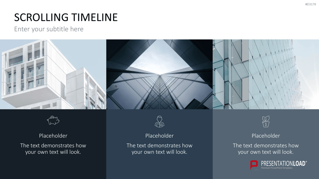 Scrolling Timeline PowerPoint-Vorlage