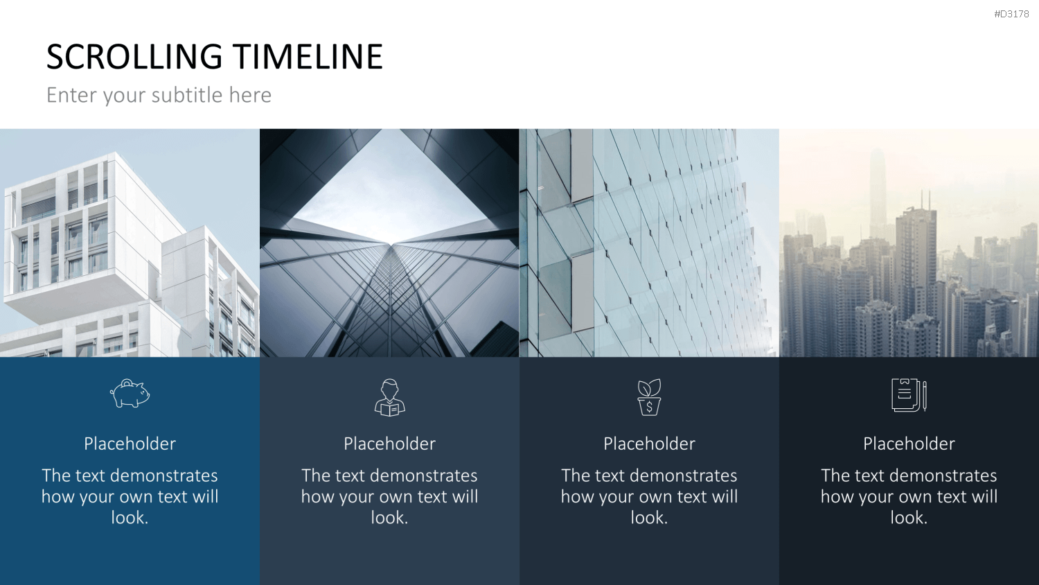 Scrolling Timeline PowerPoint-Vorlage