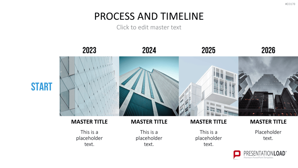 Scrolling Timeline PowerPoint-Vorlage