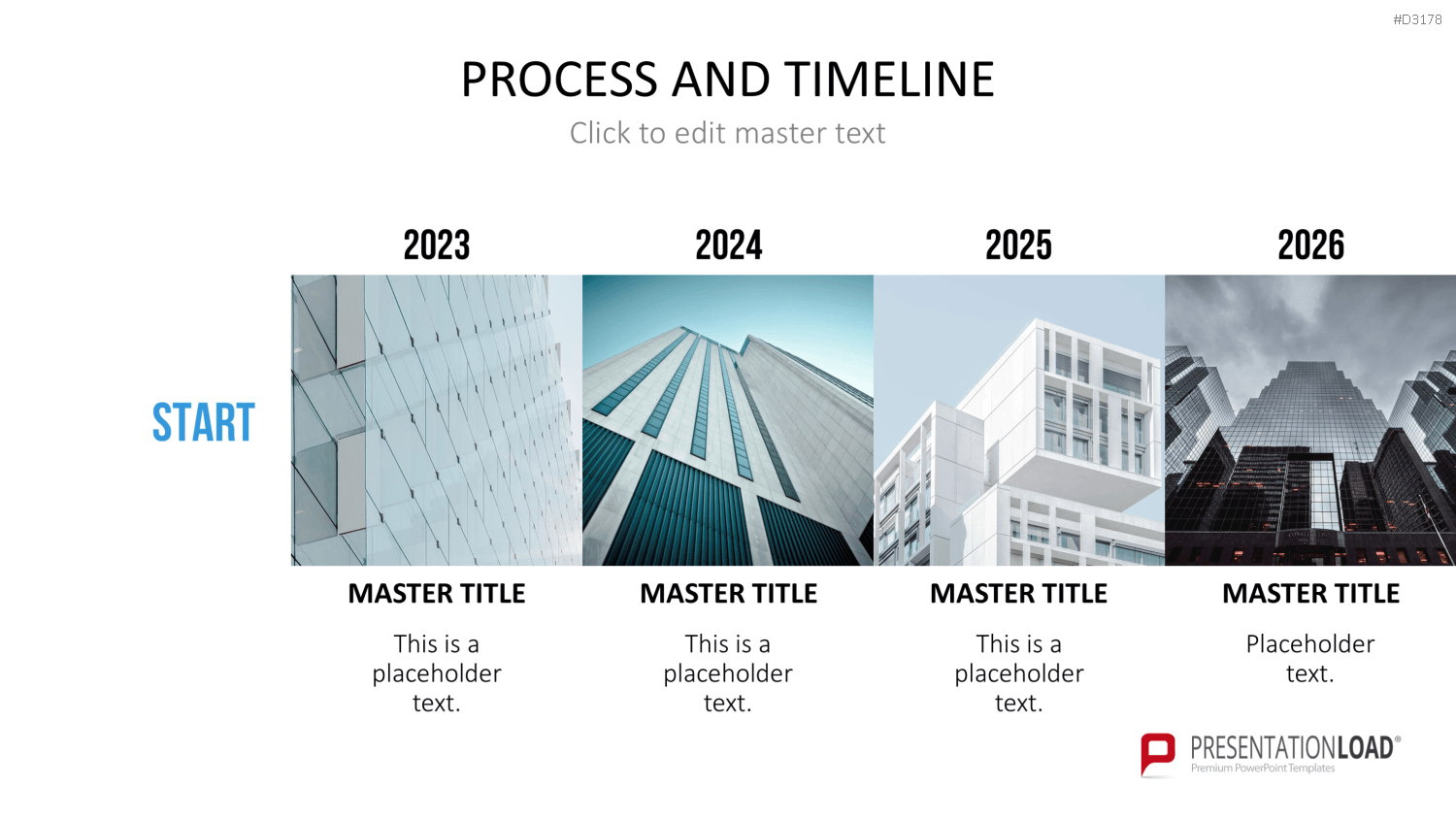 Scrolling Timeline PowerPoint-Vorlage