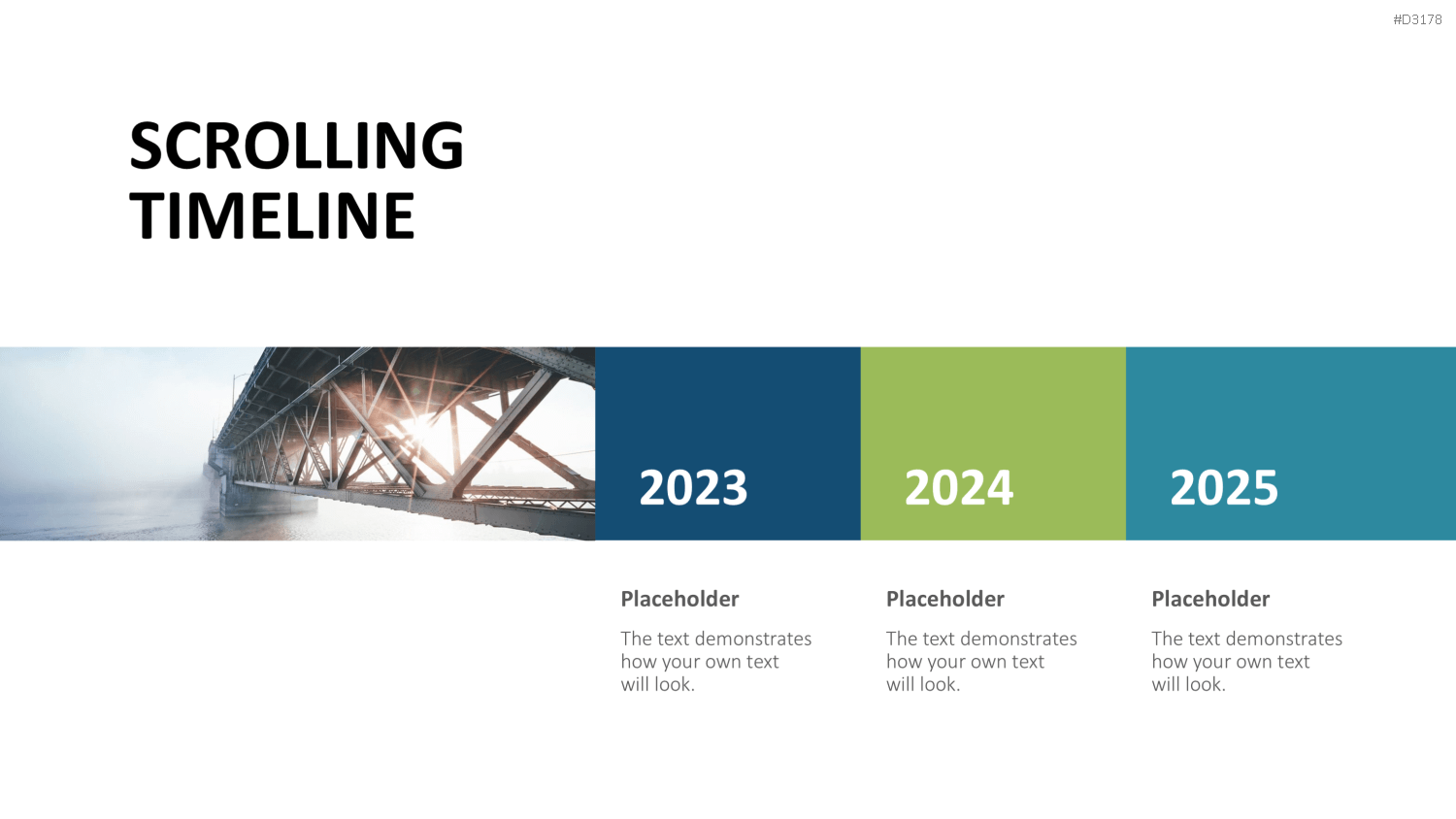 Scrolling Timeline PowerPoint-Vorlage