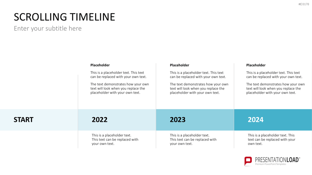 Scrolling Timeline PowerPoint-Vorlage