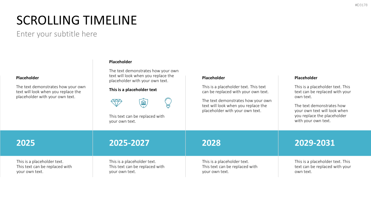 Scrolling Timeline PowerPoint-Vorlage