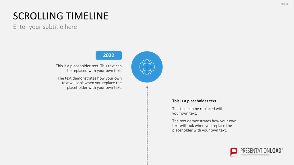 Scrolling Timeline PowerPoint-Vorlage
