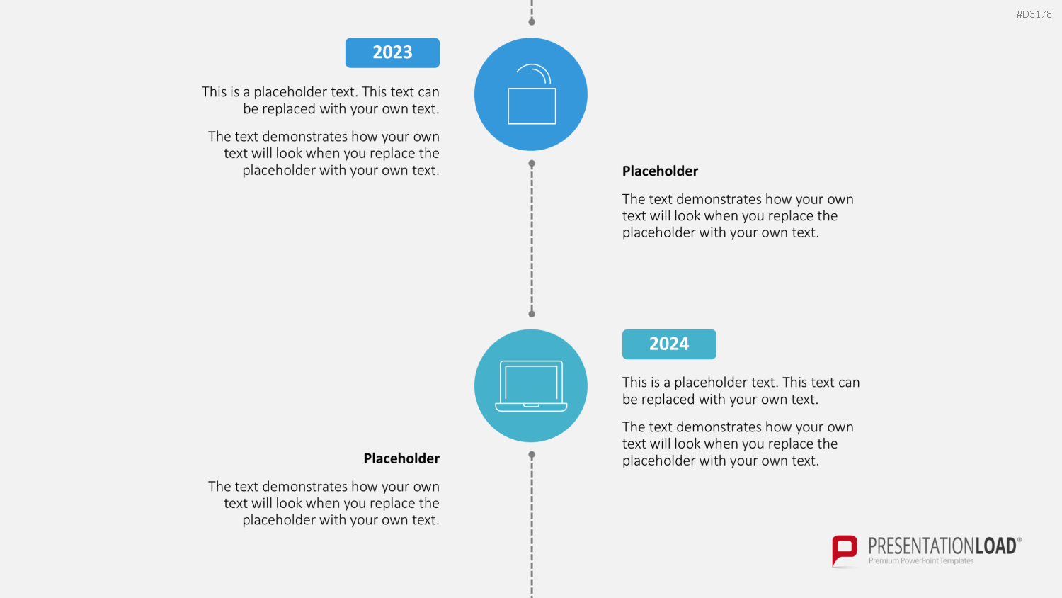 Scrolling Timeline PowerPoint-Vorlage